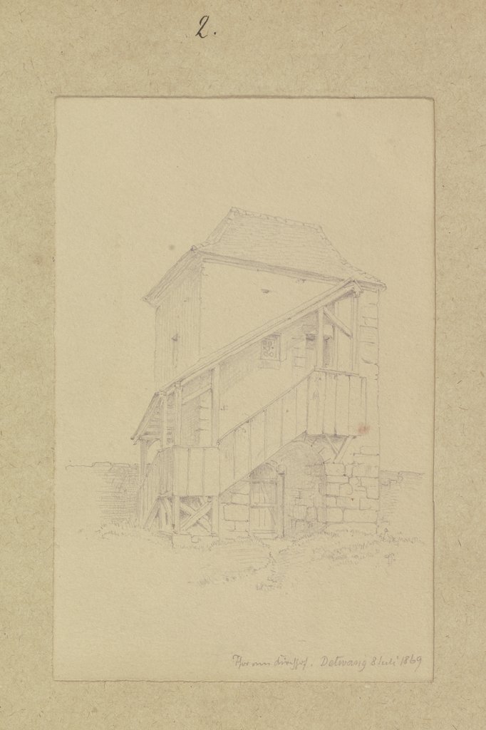 Das Torhaus zum Kirchhof in Detwang, Carl Theodor Reiffenstein