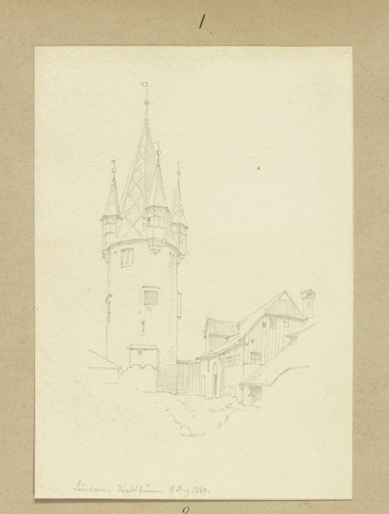 The thief tower in Lindau, Carl Theodor Reiffenstein