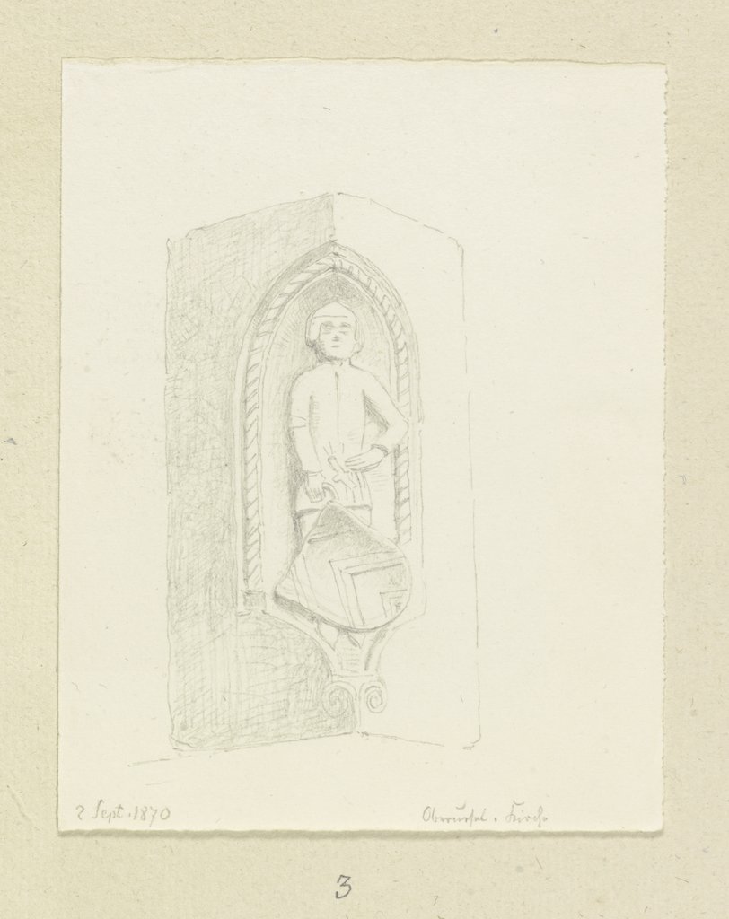 Nischenfigur in der Kirche in Oberursel, Carl Theodor Reiffenstein