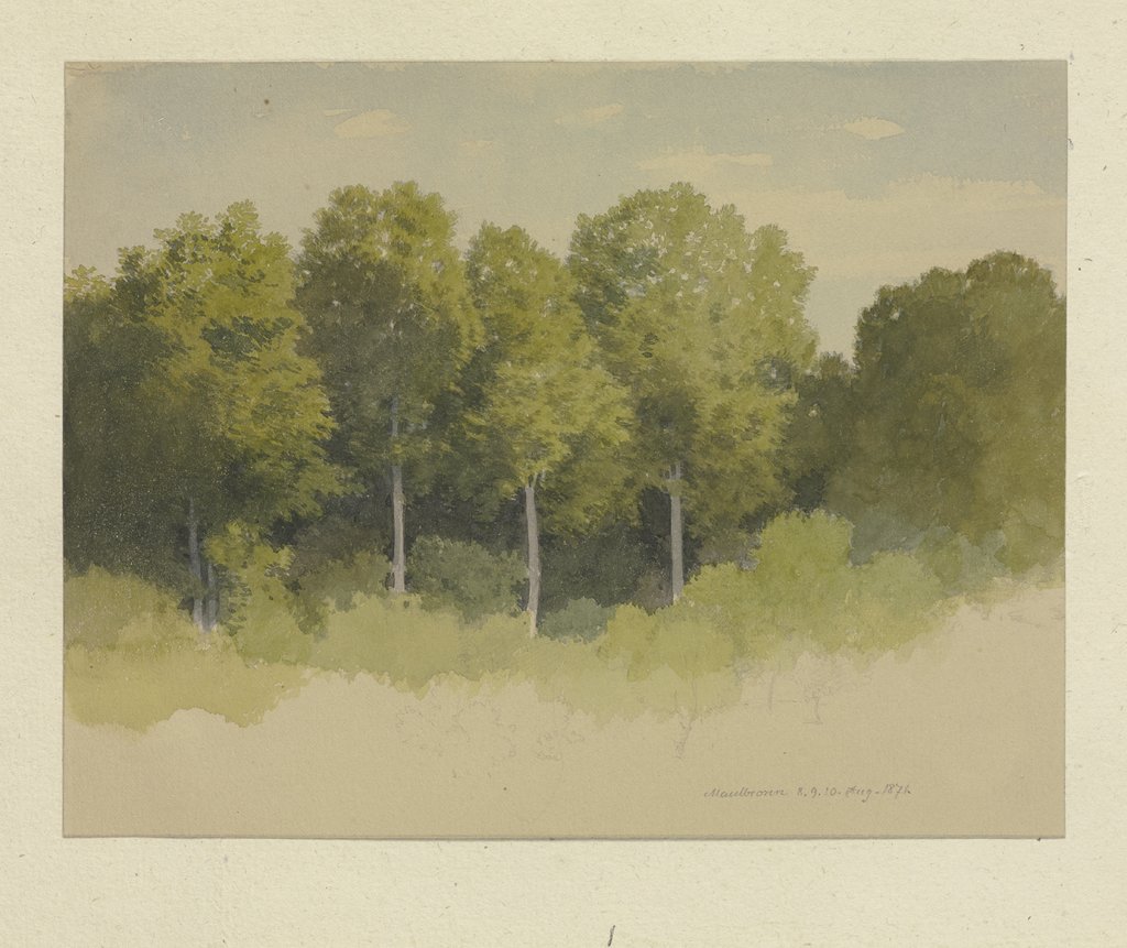 Forest edge near Maulbronn, Carl Theodor Reiffenstein