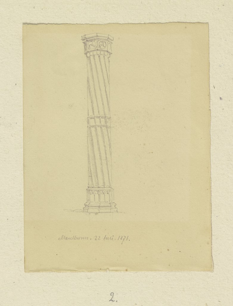 Column in Maulbronn Monastery, Carl Theodor Reiffenstein