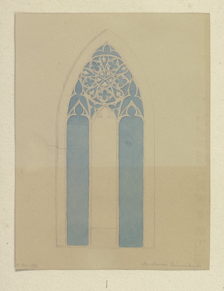 Maßwerkfenster der Brunnenkapelle des Klosters Maulbronn, Carl Theodor Reiffenstein