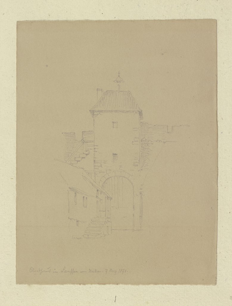 Altes Heilbronner Tor in Lauffen am Neckar, Carl Theodor Reiffenstein