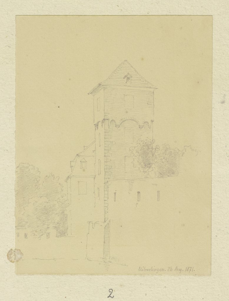 Turm an der Stadtmauer von Überlingen, Carl Theodor Reiffenstein