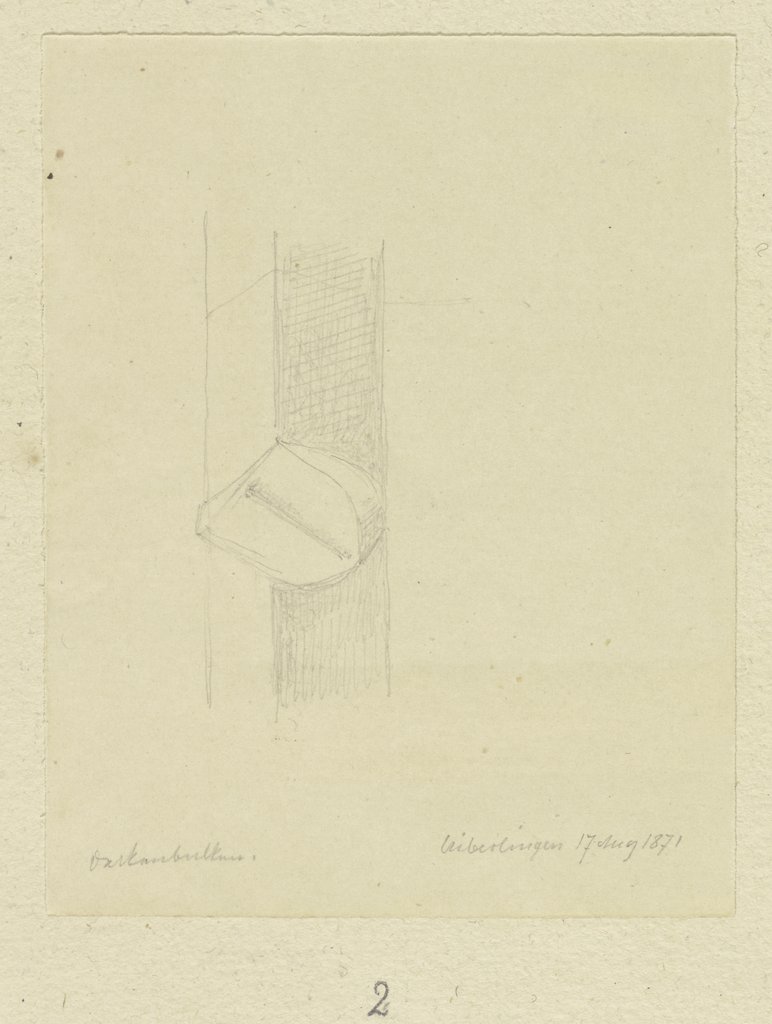 Detail eines Deckenbalkens in Überlingen, Carl Theodor Reiffenstein