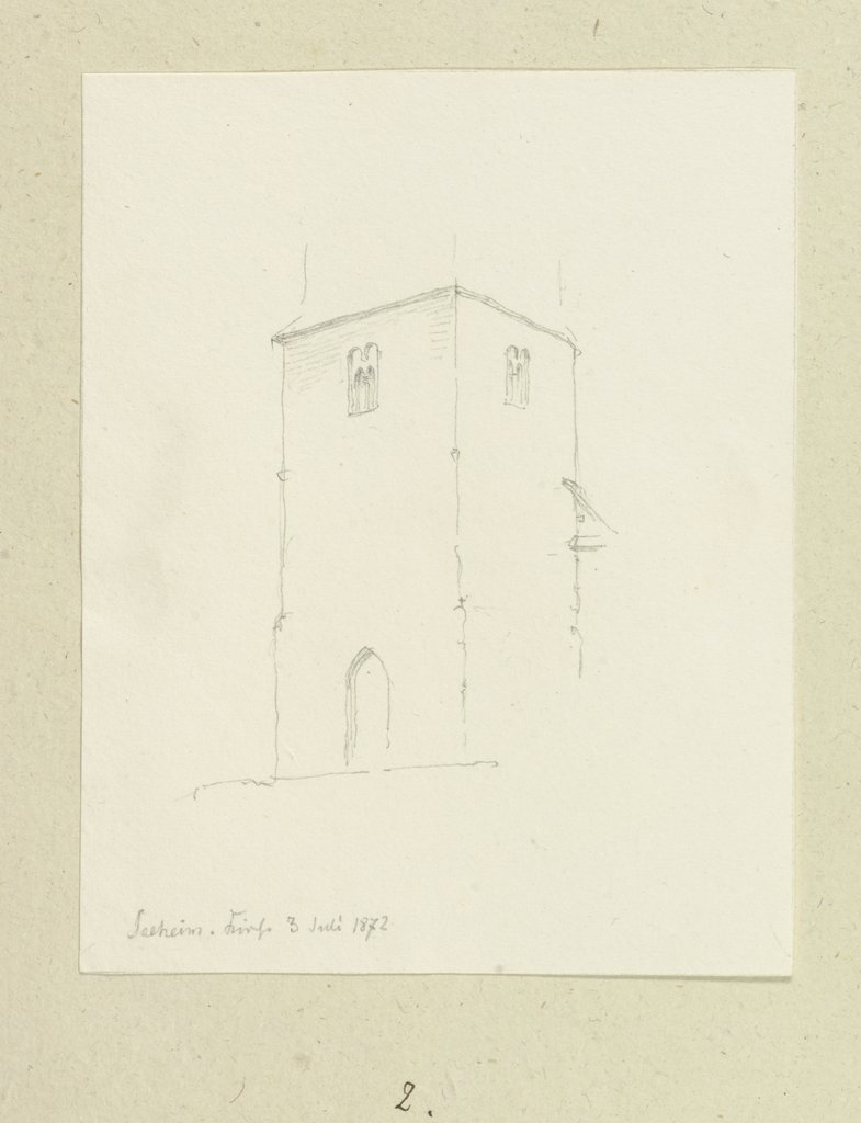 Kirchturm von St. Laurentius in Seeheim, Carl Theodor Reiffenstein
