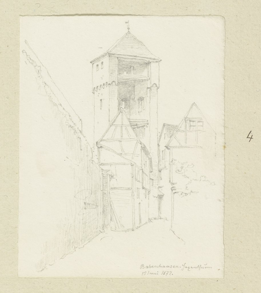 Witch tower in Babenhausen, Carl Theodor Reiffenstein