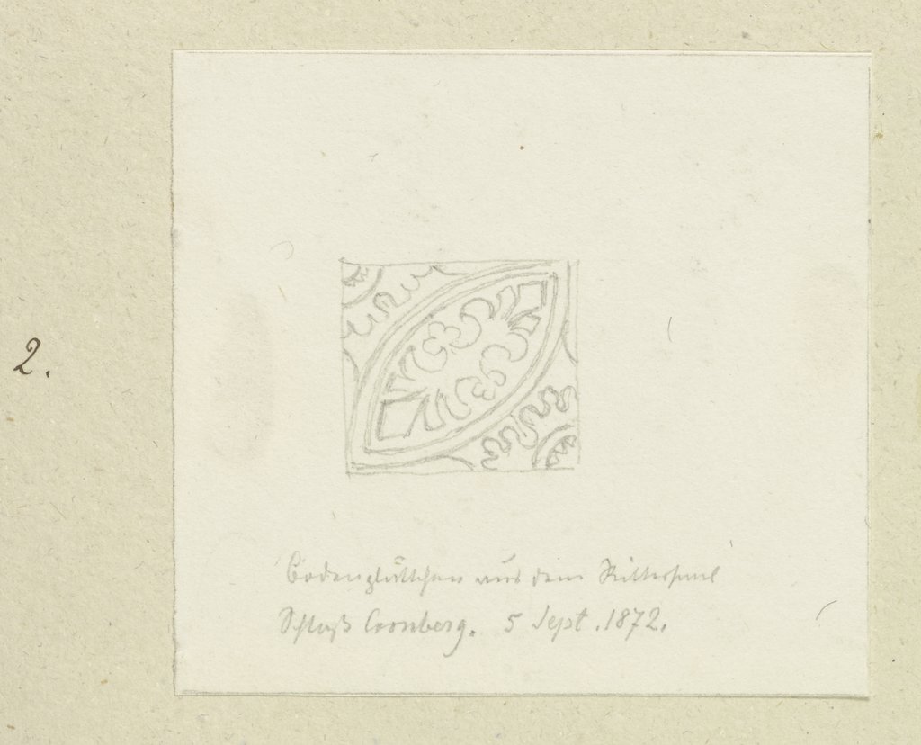 Fliese im Rittersaal der Burg Kronberg, Carl Theodor Reiffenstein