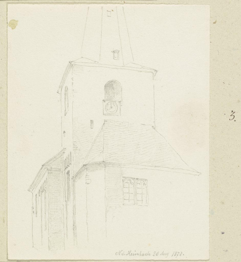 Turm der Kirche Mariä Himmelfahrt in Niederheimbach, Carl Theodor Reiffenstein