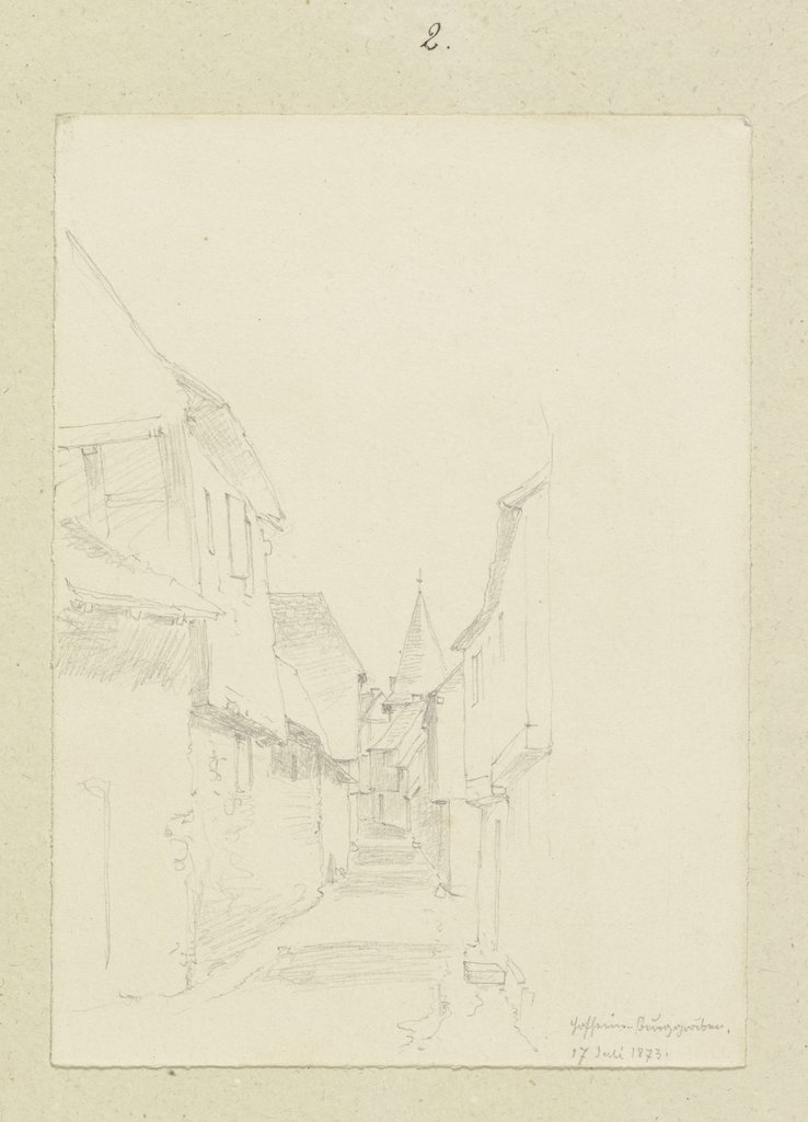 Alley in Hofheim, Carl Theodor Reiffenstein