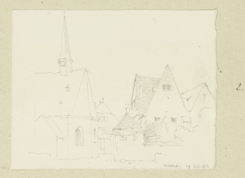Gebäudeensemble in Walluf mit St. Johannes, Carl Theodor Reiffenstein