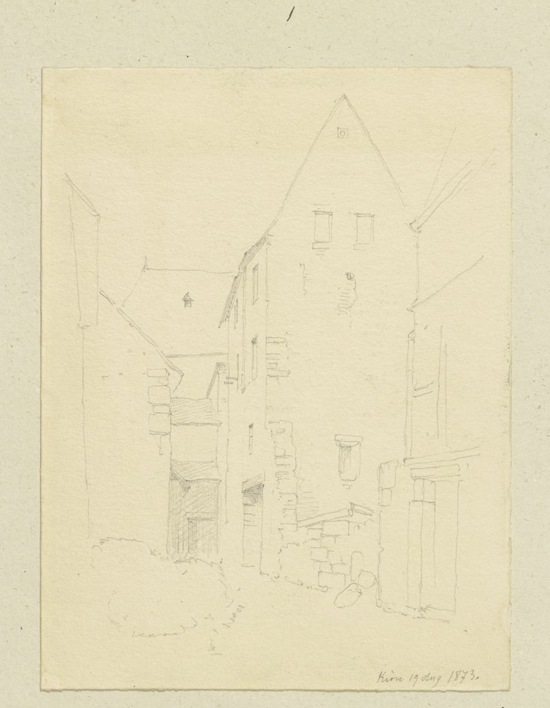 Häuserzeile in Kirn, Carl Theodor Reiffenstein