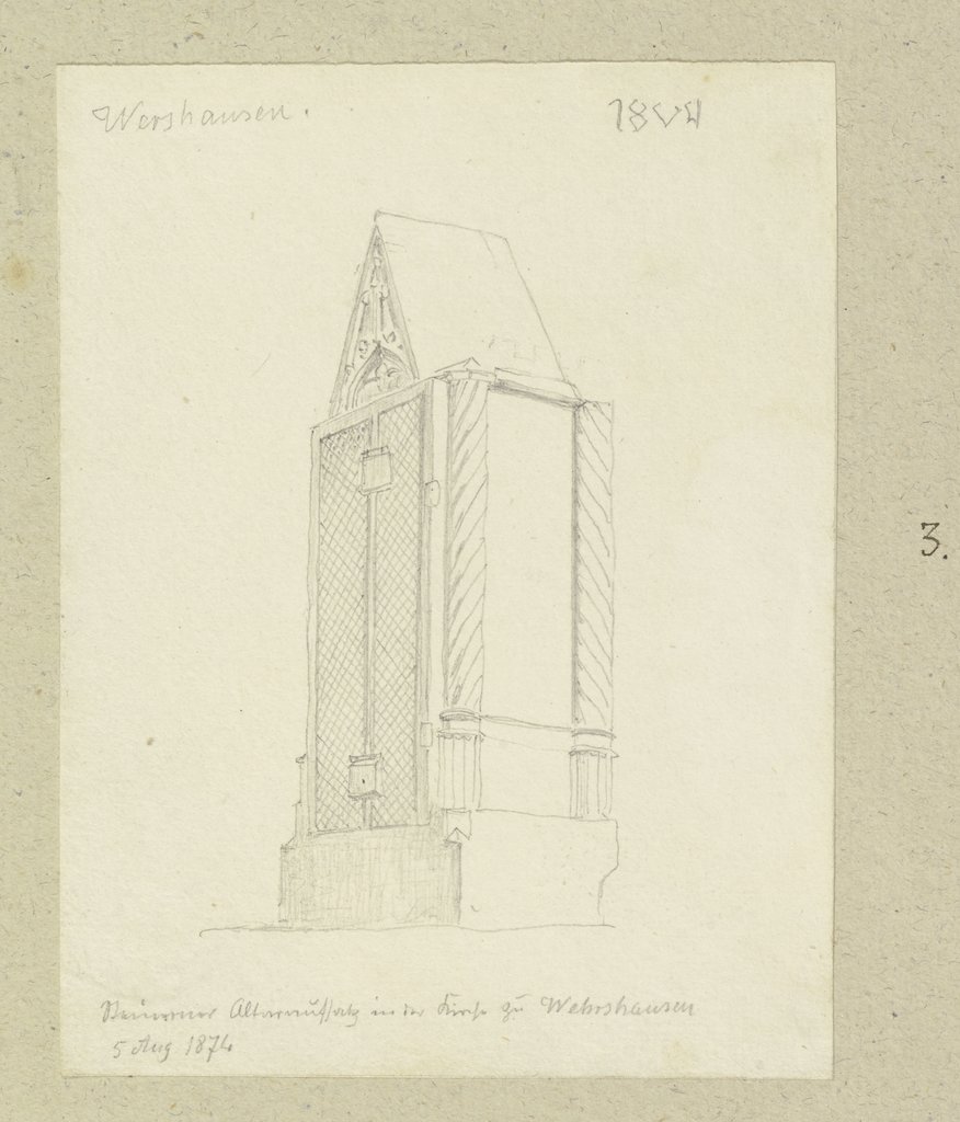 Altaraufsatz in der evangelischen Kirche in Wehrshausen, Carl Theodor Reiffenstein