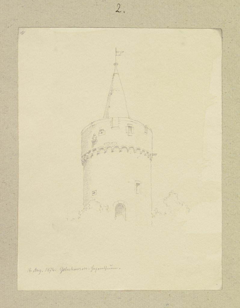The witch tower in Gelnhausen, Carl Theodor Reiffenstein