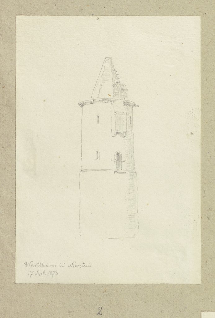 Tower near Nierstein, Carl Theodor Reiffenstein