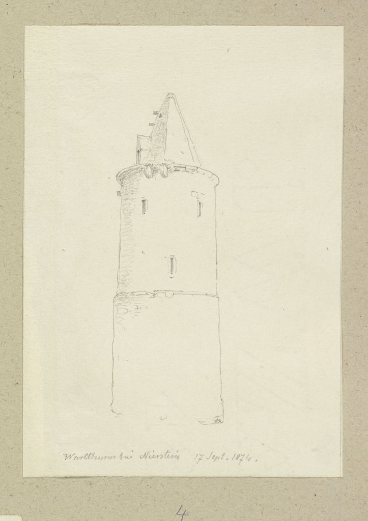 Tower near Nierstein, Carl Theodor Reiffenstein