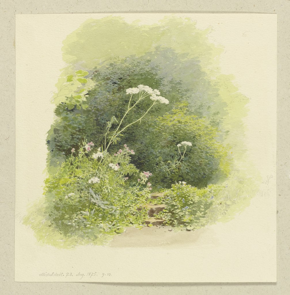 Gartenpartie in Michelstadt, Carl Theodor Reiffenstein