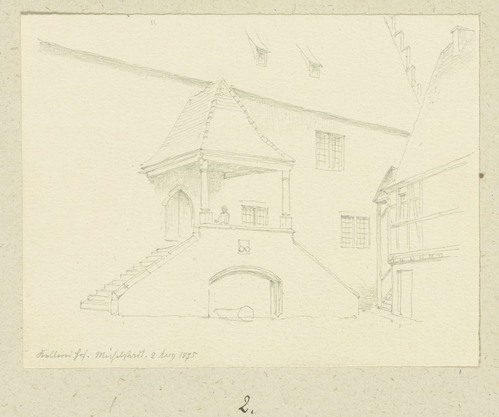 Yard of Castle Michelstadt, Carl Theodor Reiffenstein