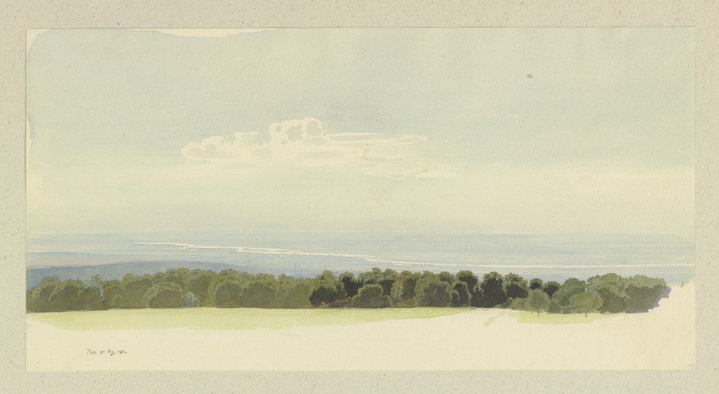 Blick beim Jagdschloss Platte über den Rheingau, Carl Theodor Reiffenstein