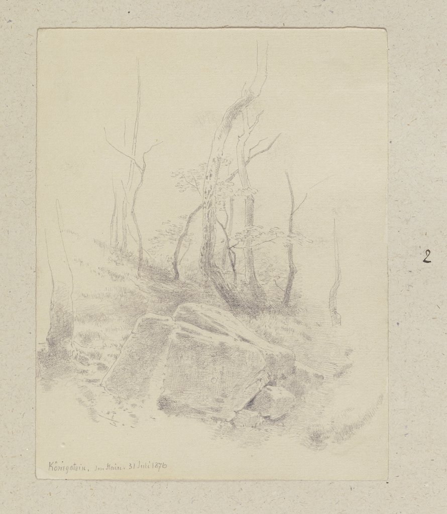 Felsen im Wald bei Königstein, Carl Theodor Reiffenstein