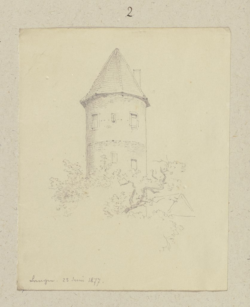 Der Spitze Turm in Langen, Carl Theodor Reiffenstein