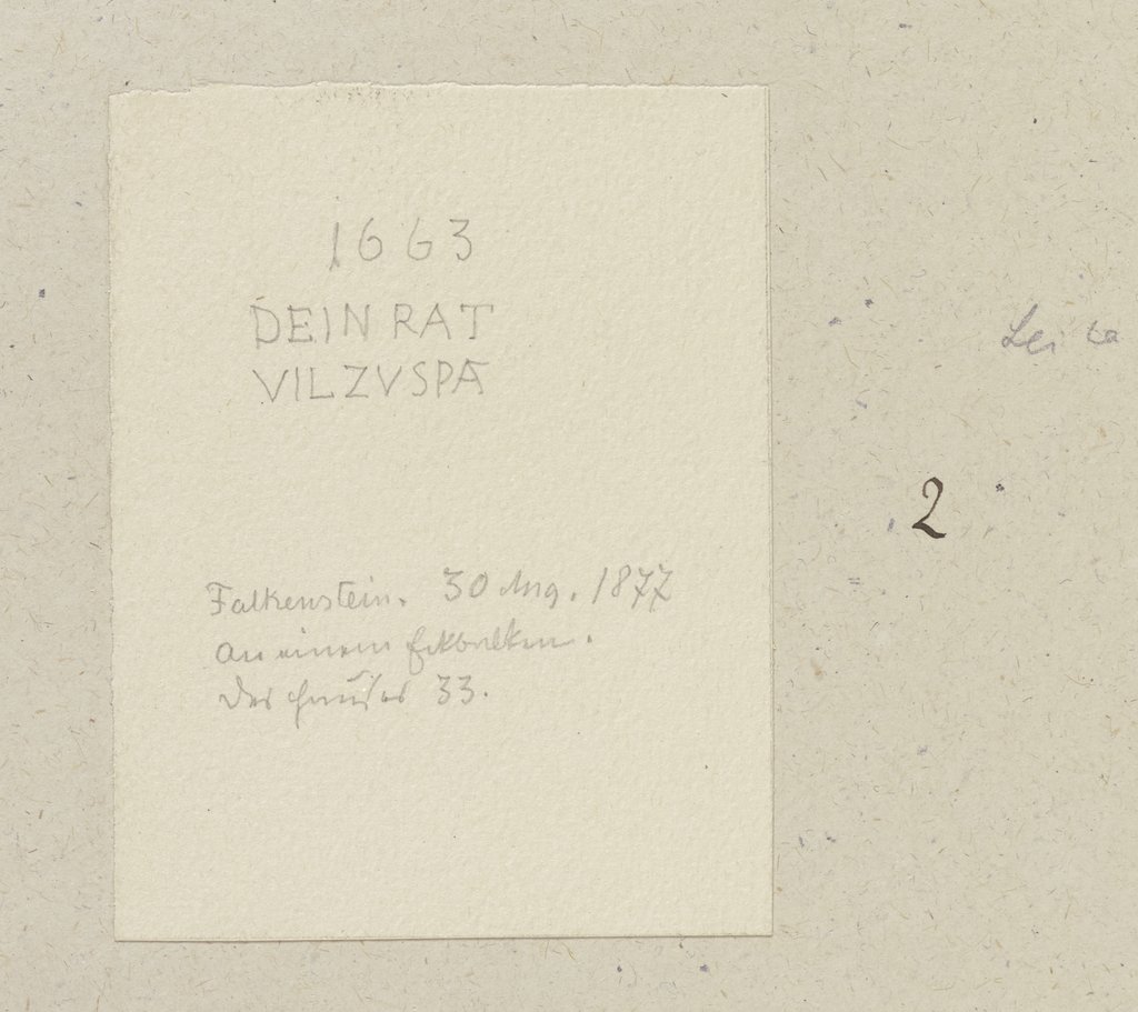 Inschrift eines Eckbalkens in Falkenstein, Carl Theodor Reiffenstein