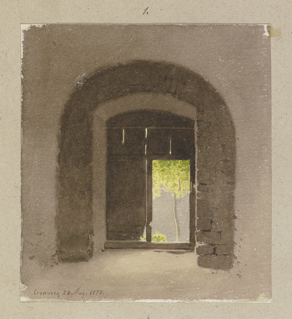 Blick durch ein Portal ins Freie, Carl Theodor Reiffenstein