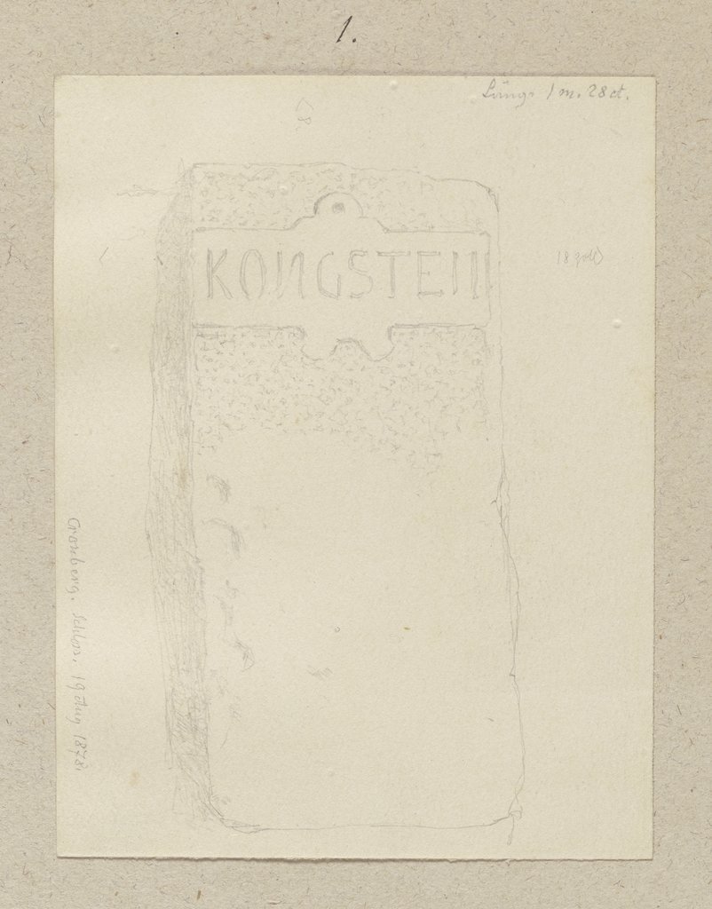 Boundary stone of Königstein, Carl Theodor Reiffenstein