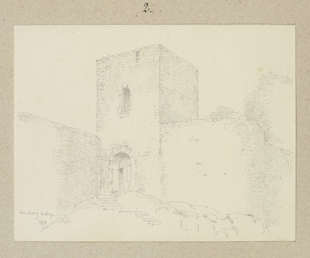 Turm und Mauern der Burg Kronberg, Carl Theodor Reiffenstein