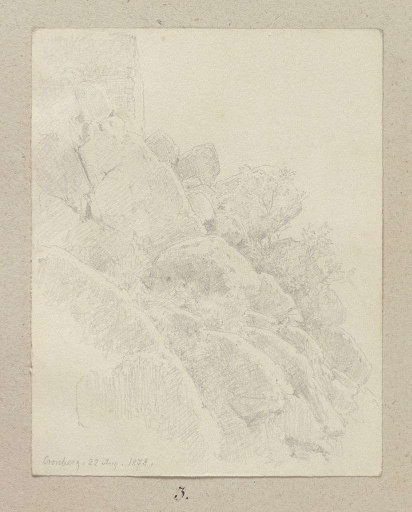 Felshang unterhalb der Burg Kronberg, Carl Theodor Reiffenstein