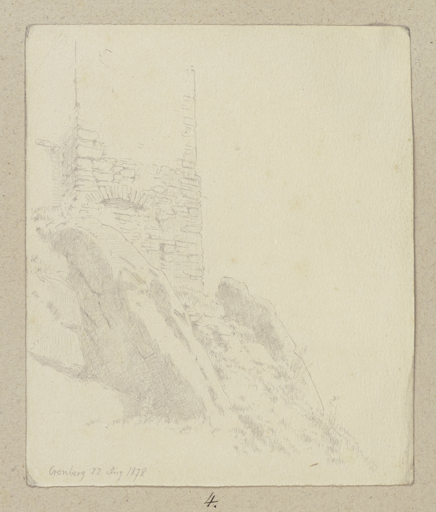 Felshang unterhalb der Burg Kronberg, Carl Theodor Reiffenstein