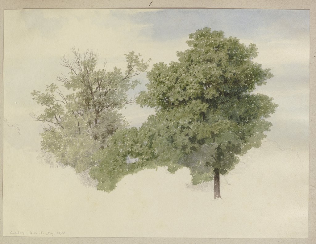 Two trees near Kronberg, Carl Theodor Reiffenstein
