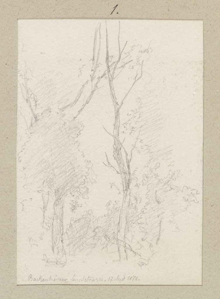 Baumpaar an der Bockenheimer Landstraße in Frankfurt am Main, Carl Theodor Reiffenstein