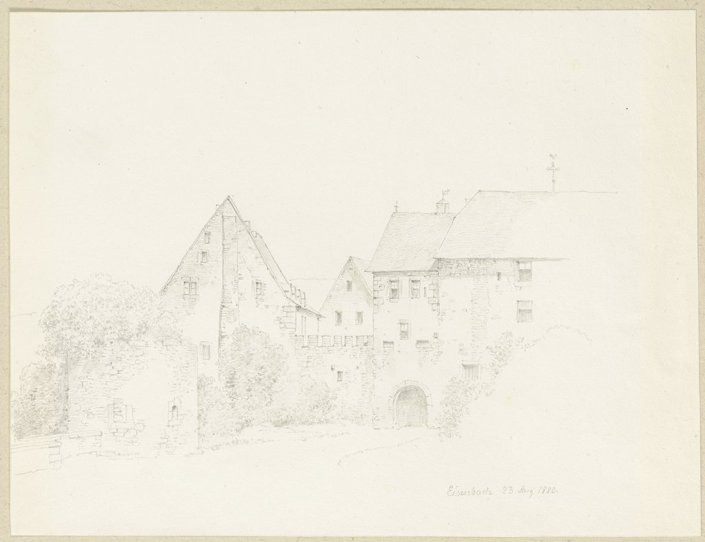 Partie von Schloss Eisenbach in Frischborn, Carl Theodor Reiffenstein