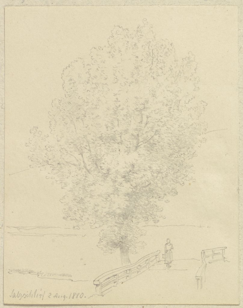 Baum neben einer Brücke, Carl Theodor Reiffenstein