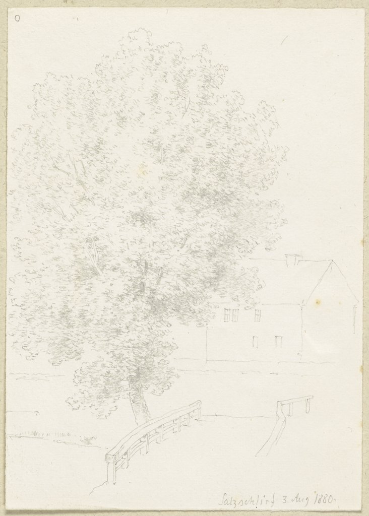 Baum neben einer Brücke, Carl Theodor Reiffenstein