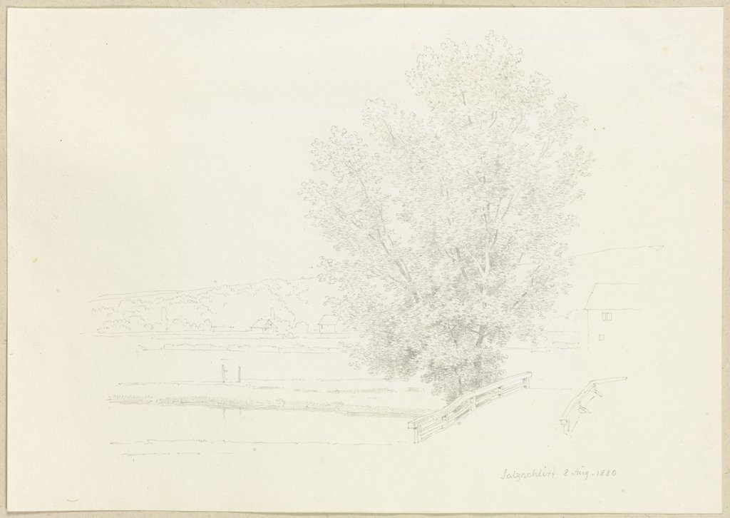 Tree next to a bridge, Carl Theodor Reiffenstein