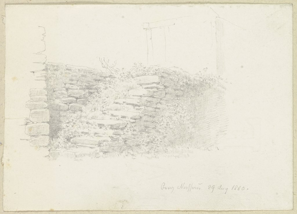 Verfallene Steintreppe in Bergnassau, Carl Theodor Reiffenstein