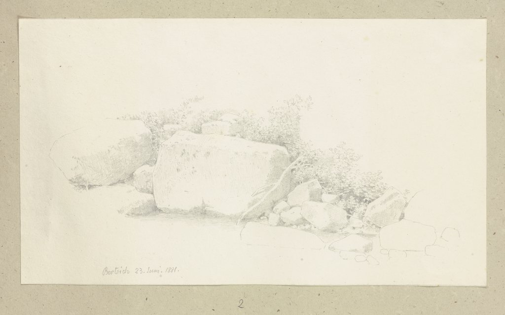 Piece of floor with stones, Carl Theodor Reiffenstein