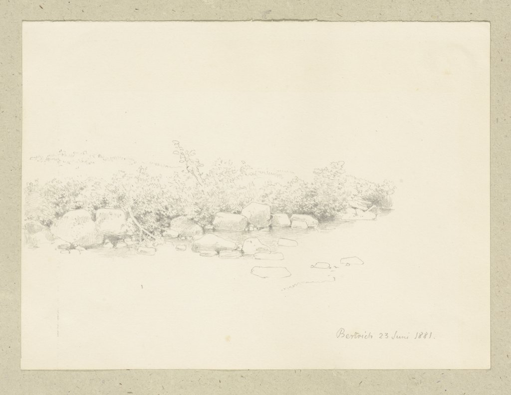 Part of the embankment near Bertrich, Carl Theodor Reiffenstein