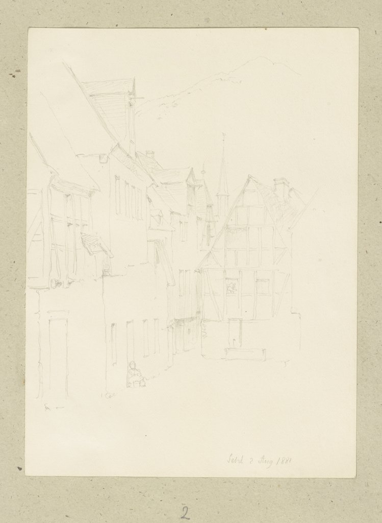 Row of houses in Sehl, Carl Theodor Reiffenstein