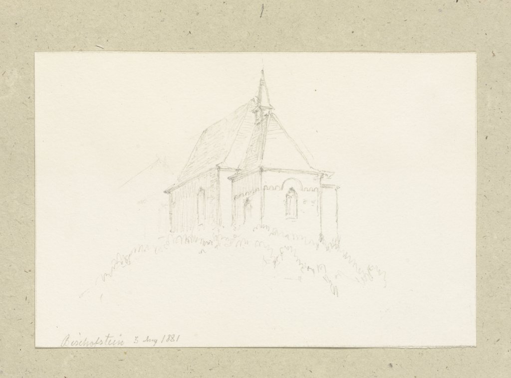 Die Pauluskapelle auf halbem Weg zur Burg Bischofstein, Carl Theodor Reiffenstein
