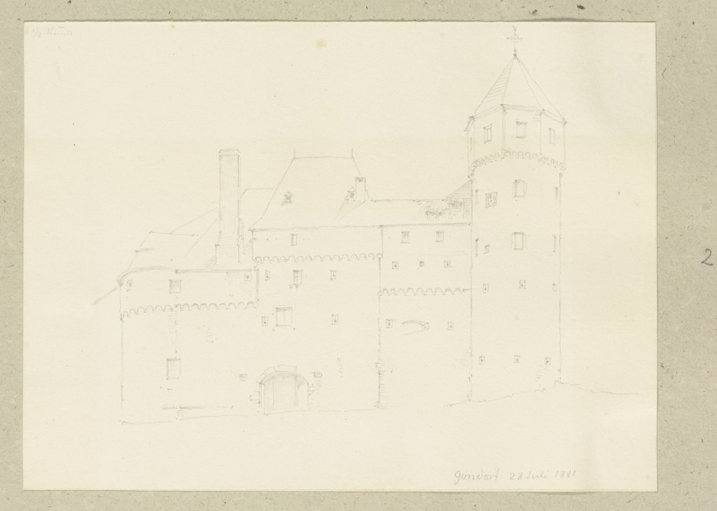 Die Vorburg von Schloss Gondorf, Carl Theodor Reiffenstein
