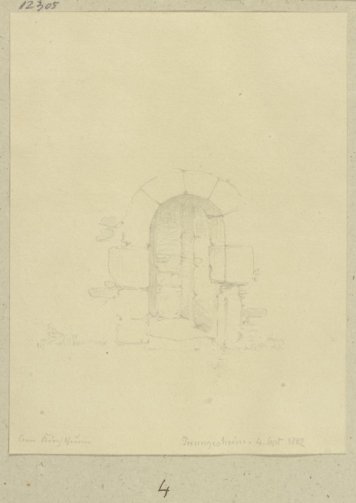 Portal des Kirchturms in Preungesheim, Carl Theodor Reiffenstein