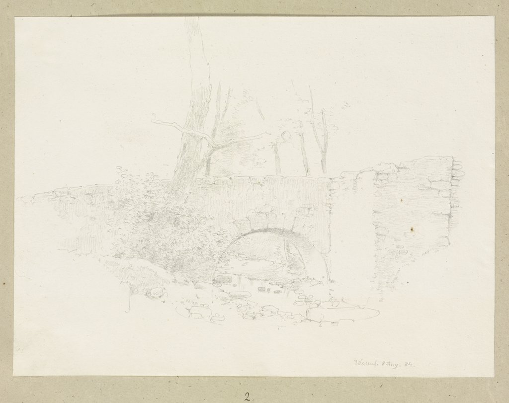 Stone bridge in Walluf, Carl Theodor Reiffenstein