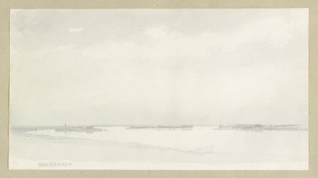 Rhine landscape near Walluf, Carl Theodor Reiffenstein