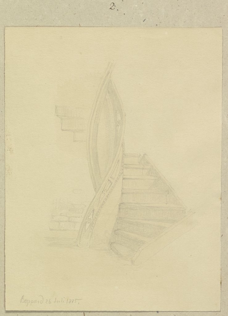 Spiral stairs in Boppard, Carl Theodor Reiffenstein