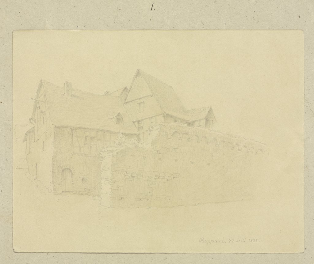 Gebäudeensemble hinter der Stadtmauer von Boppard, Carl Theodor Reiffenstein