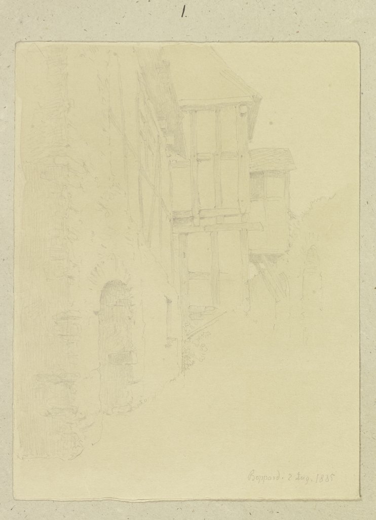 Häuserzeile in Boppard, Carl Theodor Reiffenstein