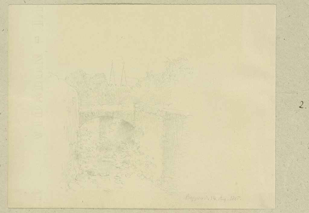 Stone bridge in Boppard, Carl Theodor Reiffenstein